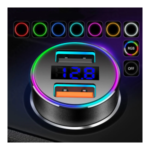 Polnilec za avto 2x USB Maclean MCE375 QC, LED - slika 4