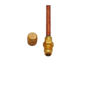Spojka 1/4" ženska + cev Cu 10 cm - Image 1