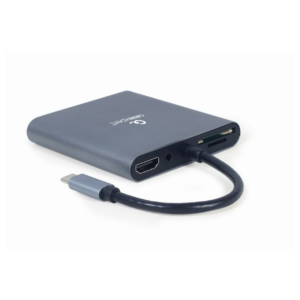 Adapter USB-C 6-v-1 USB, HDMI, VGA, PD, čitalec kartic + audio - slika 2