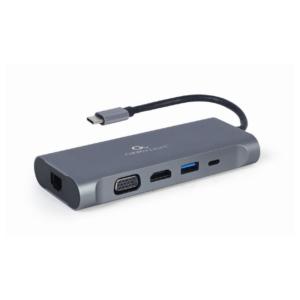 Adapter USB-C 7-v-1 USB, HDMI, LAN, VGA, PD, čitalec kartic + audio - Image 1