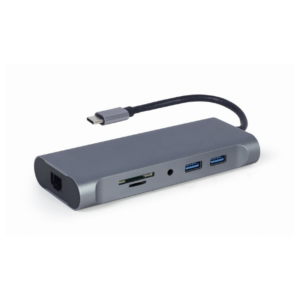 Adapter USB-C 7-v-1 USB, HDMI, LAN, VGA, PD, čitalec kartic + audio - Image 2
