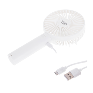 Prenosni ventilator USB 9cm Adler AD 7331 bel - Image 4