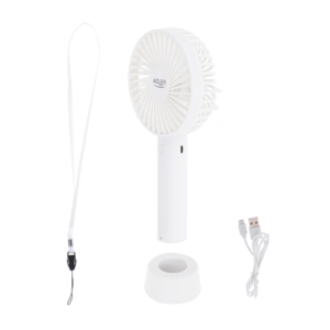 Prenosni ventilator USB 9cm Adler AD 7331 bel - Image 5