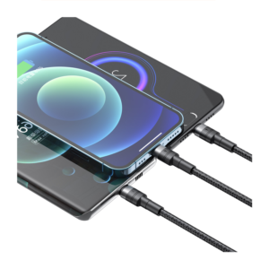 Kabel XO NB191 3v1 Lightning + USB-C + microUSB 1,2m 40W - slika 4