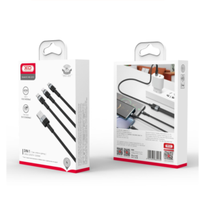 Kabel XO NB191 3v1 Lightning + USB-C + microUSB 1,2m 40W - slika 5