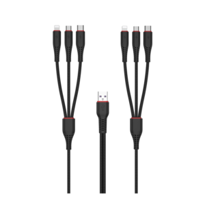 Kabel XO NB196 6v1 2x Lightning + USB-C + microUSB 1,2m / 2m - slika 1