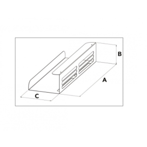 Usmerjevalnik zraka za kasetno klima napravo 530x180x105 mm TS SCD600001 - slika 2