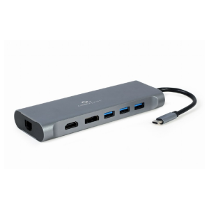 Adapter USB-C 8-v-1 USB, HDMI, DP, LAN, VGA, PD, čitalec kartic + audio - Image 2