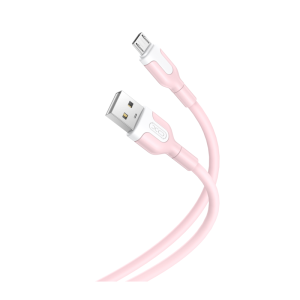 Kabel USB-A na microUSB XO NB212 1m 2,1A roza - Image 1