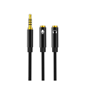 2v1 avdio adapter XO NB-R197 3,5 mm jack M- 2x 3,5 mm jack Ž 0.23m - Image 1