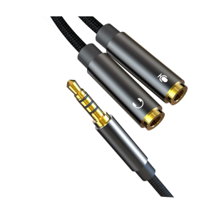 2v1 avdio adapter XO NB-R197 3,5 mm jack M- 2x 3,5 mm jack Ž 0.23m - Image 3