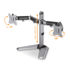 Nosilec za dva monitorja MyWall HL 56-2 17" - 32" - odprta embalaža - Image 5