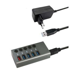 USB 3.0 HUB Maxtrack CH 10 5-port - Image 1