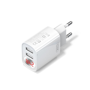 Polnilec za telefon XO L95 2xUSB 2,4A bel - Image 2