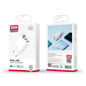 Polnilec za telefon XO L95 2xUSB 2,4A bel - Image 3