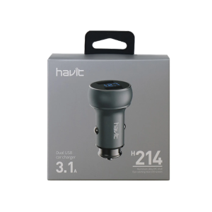 Polnilec za avto HAVIT H214 2x USB siv - Image 2