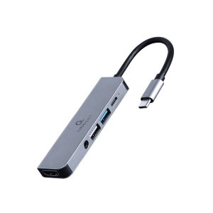 Adapter USB-C 5-v-1 USB, HDMI, PD + audio - slika 1