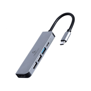 Adapter USB-C 5-v-1 3xUSB, HDMI, PD - slika 1