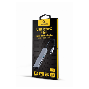 Adapter USB-C 5-v-1 3xUSB, HDMI, PD - slika 2