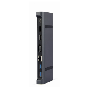 Adapter USB-C 9-v-1 3xUSB, HDMI, DP, VGA, PD, LAN, audio - slika 2
