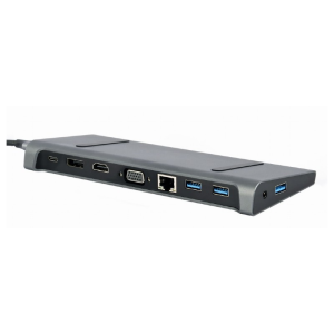 Adapter USB-C 9-v-1 3xUSB, HDMI, DP, VGA, PD, LAN, audio - slika 3