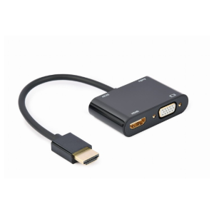 Adapter HDMI na HDMI in VGA + audio - slika 1