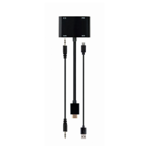 Adapter HDMI na HDMI in VGA + audio - slika 4