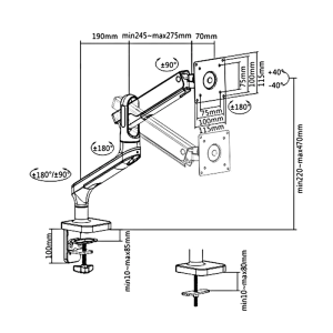 Nosilec za monitor ErgoOffice ER-436 17" do 32" - Image 10