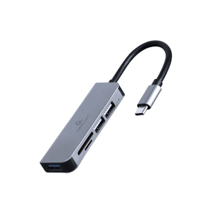 USB-C razdelilnik 3-vrata + čitalec SD kartic - Image 1