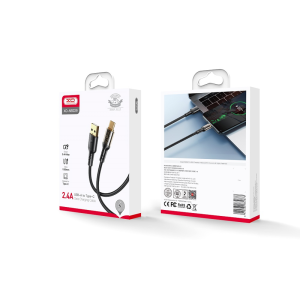 Kabel XO USB-A na USB-C NB229 2.4A 1m črn - slika 2