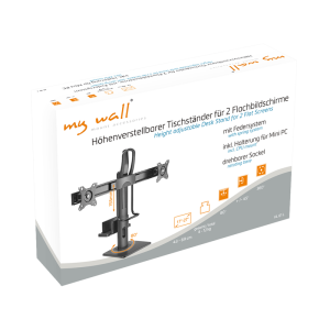 Nosilec za dva monitorja in miniPC MyWall HL 61L 17" - 32" - slika 10