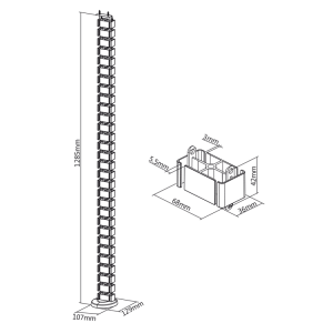 Organizator kablov MyWall HZ 42L črn - slika 6