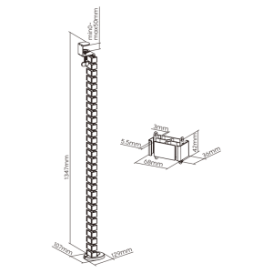 Organizator kablov MyWall HZ 43L črn - slika 5