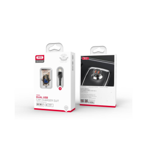 Polnilec za avto XO CC49 2x USB + 8-pin Lightning kabel - slika 2
