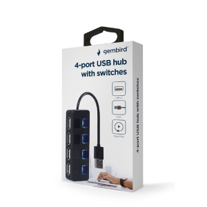 USB razdelilnik s stikalom 4-vrata UHB-U2P4-05 - slika 3