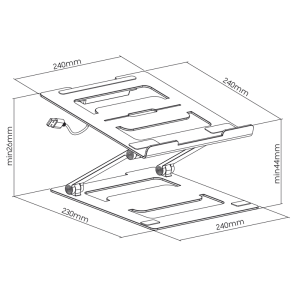 Stojalo za prenosnik MyWall HT 17L - slika 9