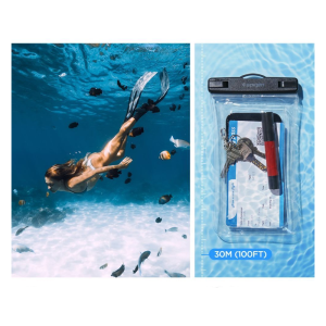 Univerzalna vodoodporna torbica za telefon Spigen A610 prozoren - slika 4