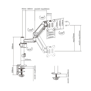 Nosilec za monitor MA-DA1P-01 17”-32” - slika 3