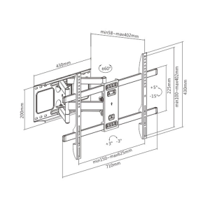 Nosilec za LCD TV WM-80ST-02 37"-80" - slika 3