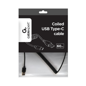 Spiralni kabel USB-A na USB-C 0,6m - slika 3