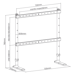 Stojalo za LCD TV MyWall HT 26L 49''-75'' - slika 6