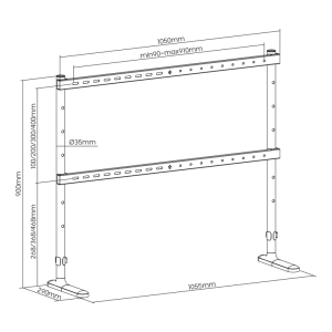 Stojalo za LCD TV MyWall HT 27L 70''-90'' - slika 6