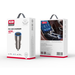 Polnilec za avto XO CC51 PD 40W 2xUSB-C + kabel 8-pin Lightning - slika 3