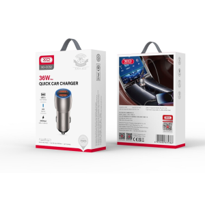 Polnilec za avto XO CC52 QC 36W 2xUSB - slika 2