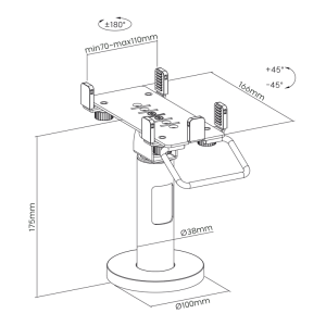 Nosilec za POS terminal MyWall HT 35L - slika 7