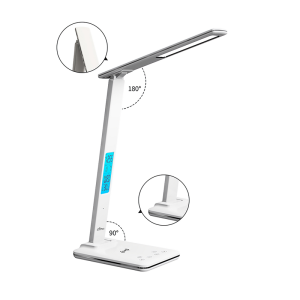 Namizna LED svetilka z zaslonom in brezžičnim polnjenjem MT222 - slika 5
