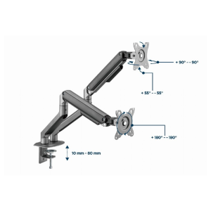Nosilec za dva monitorja MA-DA2-05 17”-32” - slika 7