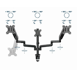 Nosilec za tri monitorje MA-DA3-01 17”-27” - slika 10