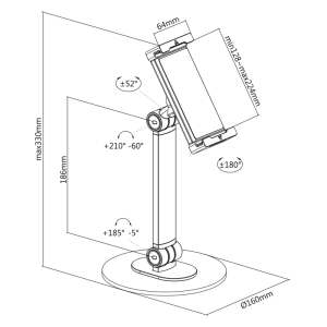 Stojalo za tablico in telefon MyWall HT 36L - slika 8