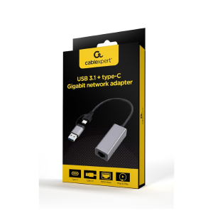 Mrežni adapter Cablexpert USB / USB-C 3.1 Gigabit LAN - slika 2